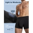 thumbnail image 3 of TIICHOO Washable Incontinence Underwear for Men Breathable Absorbent Urinary Leak Proof Boxer Briefs Pack of 5 (XX-Large, 5 Black), 3 of 7