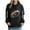 Black, variant on VOONCAS Women's XL Black Football Hoodie - 100% Polyester, Football Heart Graphic, Stitch Accents, Kangaroo Pocket - Casual & Game Day Outfits