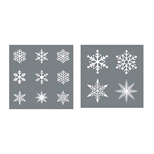 Windows Snowflake Christmas Decorations Reusable Stencil for Walls 
