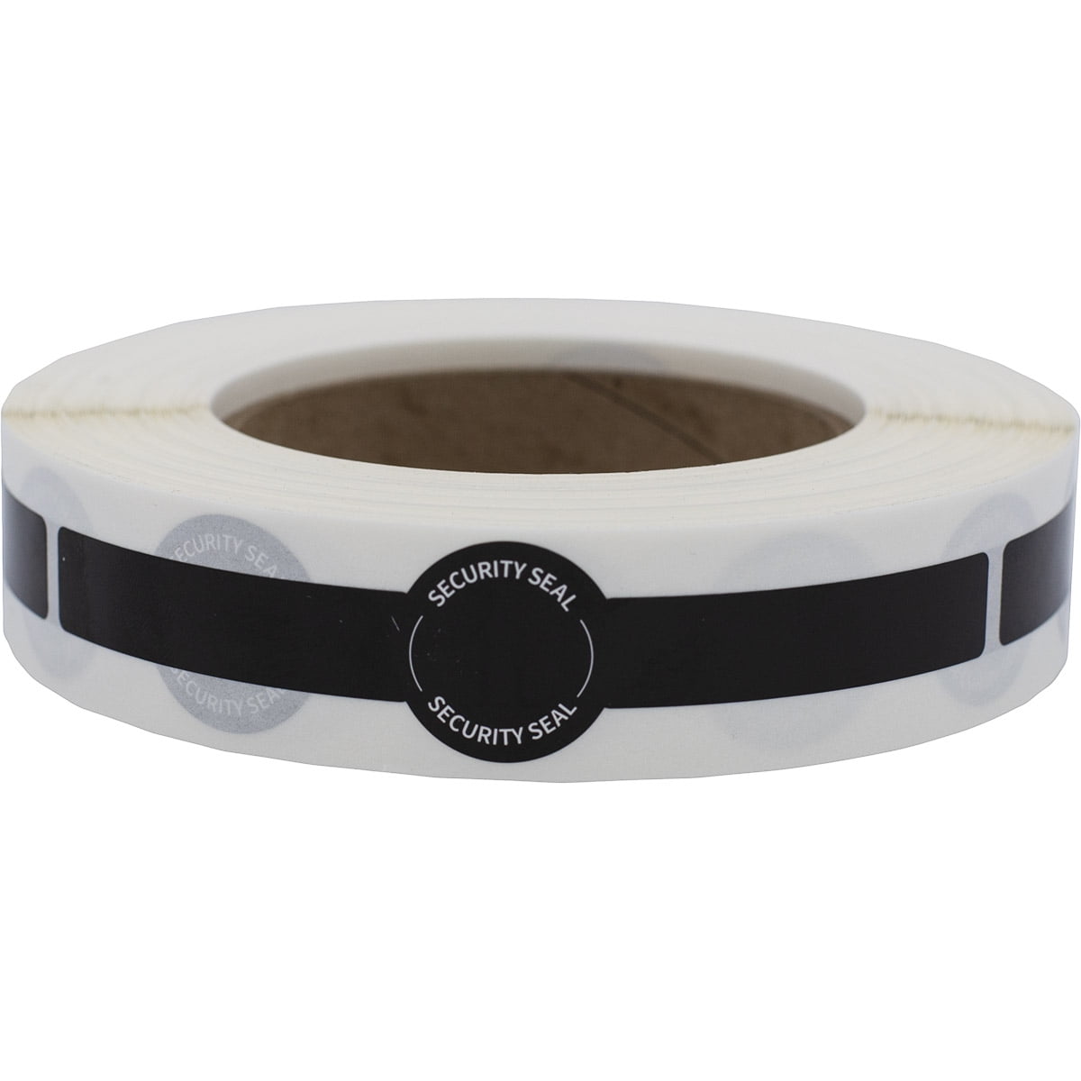 Black Safe Tamper Evident Seals for Drink Lids .75″ x 5″ with Middle