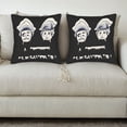 thumbnail image 3 of Set of 2 18x18in Throw Pillow Covers with Cartoon Figures in Hats Perfect for Couch Bed or Car - Fun and Unique Design, 3 of 8