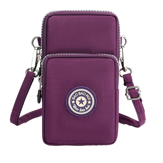 Nylon Crossbody Sling Bag, Minimalist Travel Backpack with Adjustable Strap, Multi-Compartment Design for Phone, Wallet, and Essentials, Durable Outdoor Use