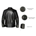 thumbnail image 3 of NomiLeather lambskin leather jacket men – black leather jacket and leather jackets for men (Grey - Large), 3 of 8