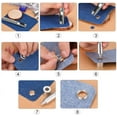 thumbnail image 5 of Juego de ojales de 100 piezas Kit de ojales de 14 mm Herramientas de ojales Kit de ojales con ojales de metal con herramientas de ojales para reparación de carpas de lona de lona Plata, 5 of 5