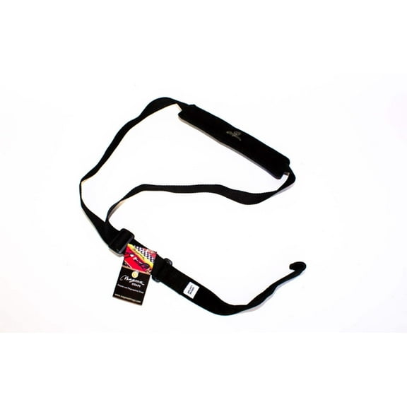 Magma Leathers 1.2" Soft-hand Black Polypropylene Classical Guitar Strap with Leather Ends (07MPC01.)