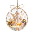 thumbnail image 2 of Glowing Christmas Story Ornament, Light-Up Mini Holiday Scene in Clear Acrylic Ball, Santa Claus Design for Christmas Tree Hanging Holiday Decor, 3.15 Inch, 2 of 6