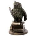 thumbnail image 4 of Top Collection Eagle Owl on Books Statue - Owl of Wisdom and Knowledge with Feather Pen and Ink Sculpture in Premium Cold Cast Bronze - 8.75-Inch Collectible Animal Figurine, 4 of 4