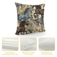 BCIIG Horses Checkered Puzzle Graphic Decorative Pillow Cover for Home