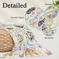 thumbnail image 3 of Happy Easter Pillow Covers 24"x36", Spring Watercolor Rabbits Eggs Flower Soft Brushed Microfiber Breathable Throw Pillow Covers, Pillowcase with Zipper for Couch Sofa Bedroom Living Room, 3 of 9