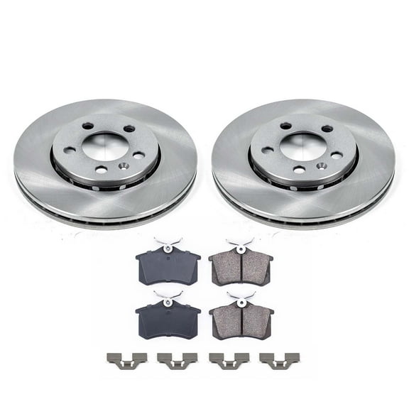 Ultimate Brakes Rear Semi-Metallic Brake Pad and Rotor Kit with Hardware WM80347