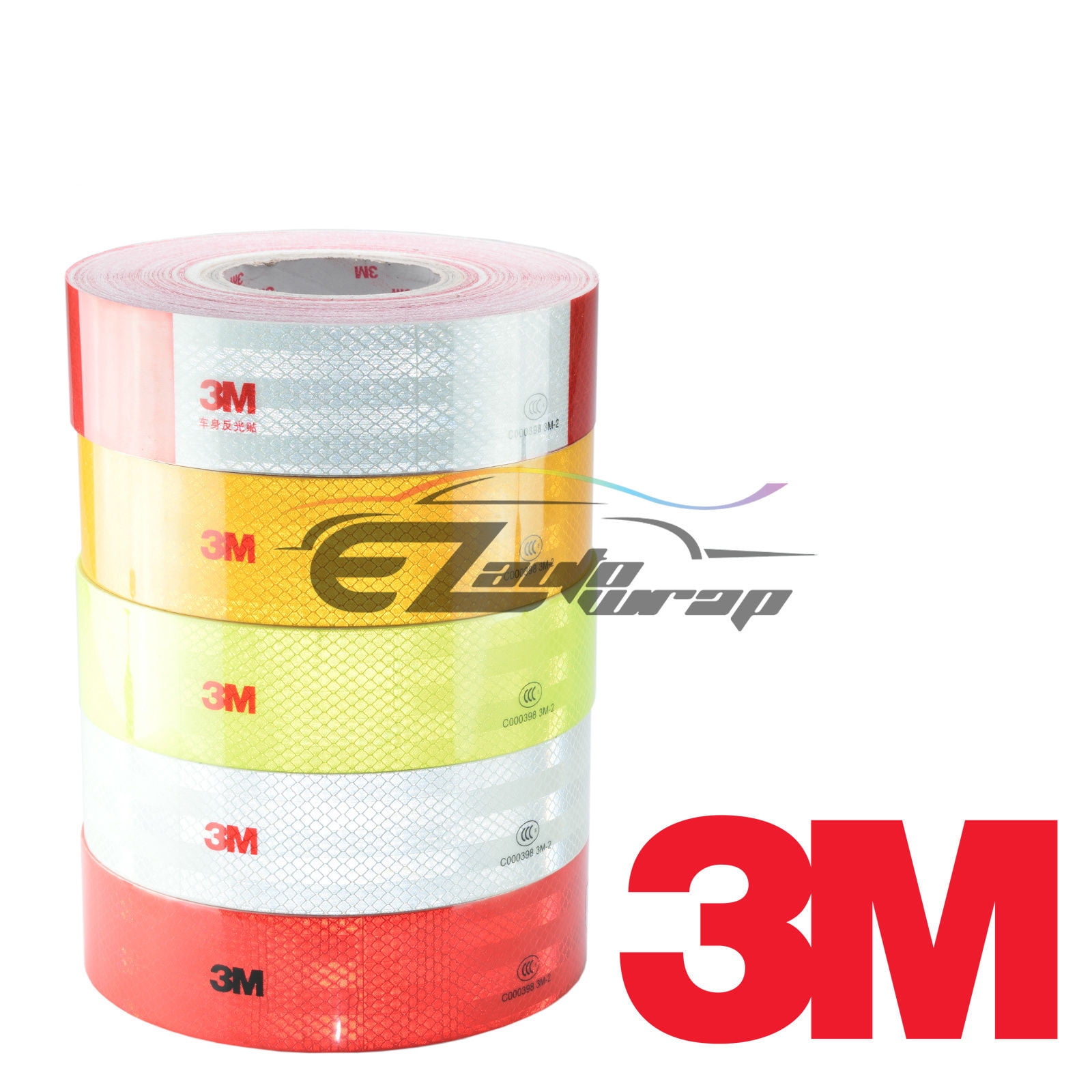 3M Diamond Grade White Conspicuity Tape 2" x 2" CE Approved Reflective Safety 