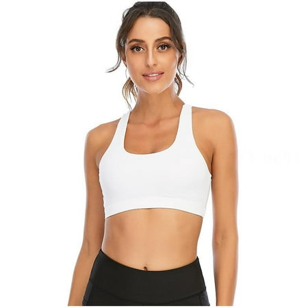 

SUANMAY Yoga Clothes Women s New Yoga Bra Cross Mild Shockproof Running Fitness Sports Underwear White 1PCS