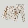 thumbnail image 2 of Pijamas para niños niños 2023 invierno nuevo niño niñas lindo estampado manga larga Top pantalones conjunto de pijama de dos piezas, 2 of 4