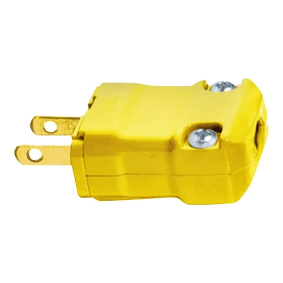 Hubbell Wiring Device-Kellems Straight Blade Plug,Yllw,15 A,Hng,1-15P HBL5865VY