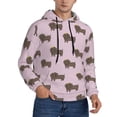 thumbnail image 2 of Lsque Dachshund Dog Puppy Pattern Casual Men's Hoodie,Hooded Sweatshirt with Kangaroo Pocket,Pullover Hoodie-3X-Large, 2 of 7