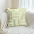 thumbnail image 6 of Decorative Throw Pillow Cover 17x17 Inch | Striped Removable Cushion Case with Hidden Zipper | Soft Breathable Fabric | Solid White Gray Pink Green | Cozy, Durable, No Deformation, Modern Accent, 6 of 6
