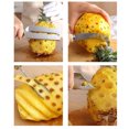 thumbnail image 4 of (Juego de cuatro piezas de piña) Pelador de acero inoxidable Juego de herramientas para pelar piña de caña de azúcar de 4 piezas, 4 of 12