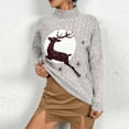 thumbnail image 4 of Christmas Reindeer Sweaters for Women 2025 Long Sleeve Turtleneck Festive Xmas Pullover Sweater Jumper Tops, 4 of 7
