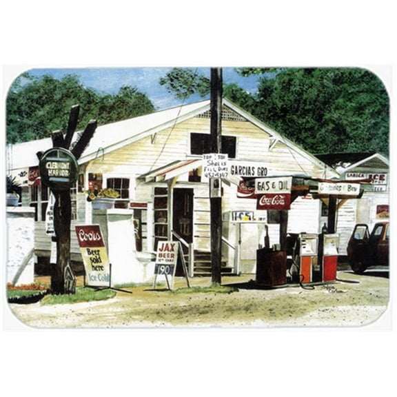Carolines Treasures  15 x 12 in. Garcias Grocery Glass Cutting Board- Large