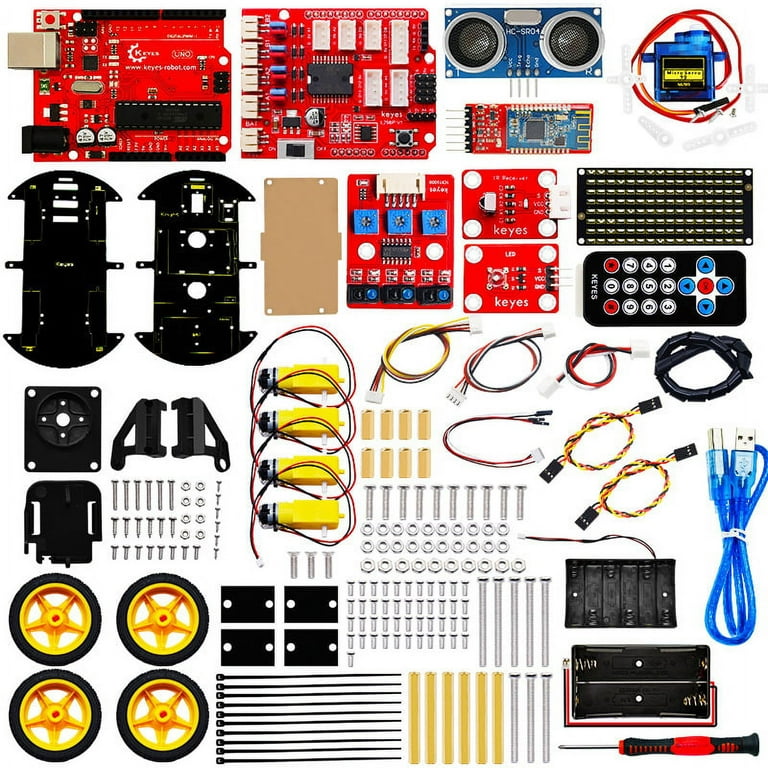 4WD Programmable Robot Car Starter Kit for Arduino,Educational Motorized  Robotics for Building Programming Learning How to Code, STEM Educational,for  Teens Adults 