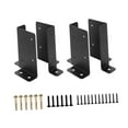 thumbnail image 3 of 4 Pack Post Support Bases Deck Mount Anchor Brackets Adjustable for 2x4 4x4 Posts for Pergolas and Fencing, 3 of 9