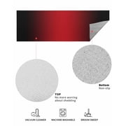 Gradient Red Black Front Door Mat Modern Abstract Minimalist Red Ocean Beach Welcome Doormat Indoor Outdoor Entrance Floor Mat Non-Slip Washable Runner Rug for Front Porch Decor 20x47 Inch