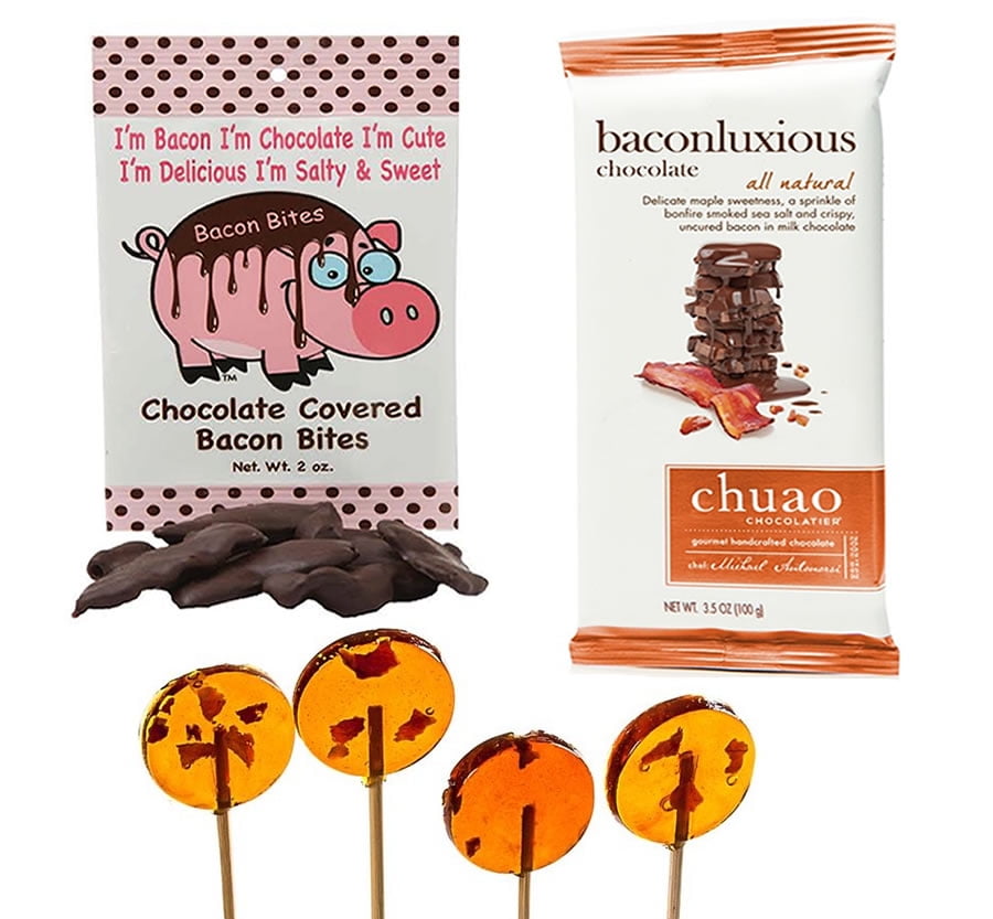 Gourmet Bacon Candy Sampler Gift Pack (3pc Set) Chuao Maple Bacon Milk Chocolate Bar,... by