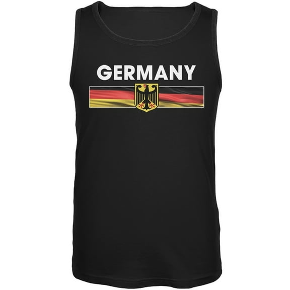 World Cup Germany Eagle Crest Black Soccer Tank Top - Large