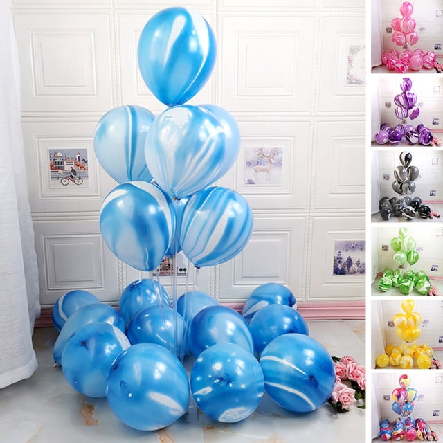 YAOMOBB Wedding Party Balloon Marble Agate Pattern Party Balloon Set Leakproof Decor for Wedding Party