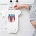 thumbnail image 5 of USA Vertical Distressed American Flag Romper Boys or Girls Infant Baby Brisco Brands 24M, 5 of 6