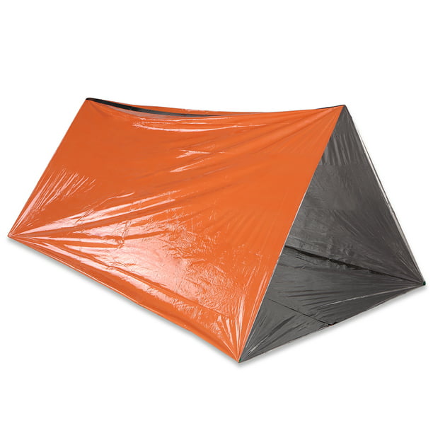 Tube d'urgence Tente Survie Orange Shelter Rescue Camping Tente Film  d'aluminium Sac de couchage 