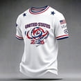 thumbnail image 2 of JULMCOMO Men's USA Soccer Jersey 2026 Soccer Cup Crew Neck Football Graphic Tees Fan Wear Breathable Patriotic Shirts Light Blue L, 2 of 4