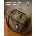 thumbnail image 6 of Gonex Waxed Canvas Duffle Bag, 55L Water-Resistant Travel Duffel, Vintage Overnight Weekender Bag with Shoes Compartment for Men & Women, 6 of 9