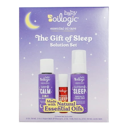 Oilogic The Gift of Sleep Essential Oil Set – Linen Spray, Essential Oil Roll-On, and Vapor Bath, 1 ea