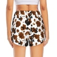 thumbnail image 2 of Lsque Cow Tie Dye Printed Women's Running Shorts with Liner Pockets,Elastic Quick Dry Workout Athletic Gym Yoga Shorts,Womens High Waist Shorts-Large, 2 of 9