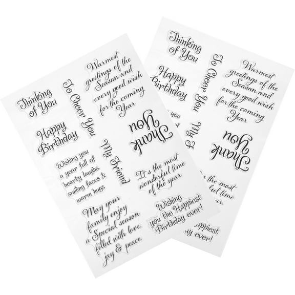 Delicate Words Strips Stickers for Journaling and Decor Made of PVC Multi Color 2 Sheets