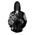 thumbnail image 3 of Sudaderas de otoño para hombre Sudadera con capucha con estampado de valquiria y espartano Sudadera con capucha suelta Ropa Y2k Ropa Sudadera Hombre, 3 of 4