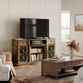 LINSY HOME Modern Farmhouse TV Stand for TVs up to 70",Brown
