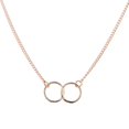 thumbnail image 3 of Collares para mujeres y niñas, collar de círculo entrelazado de aleación, mejor amigo, colgante de doble círculo, tarjeta de mensaje, regalo de cumpleaños, 3 of 8