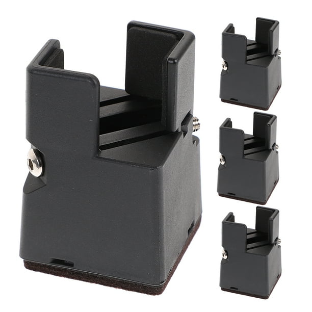 GOOHOCHY elevadores de cama ajustables, elevadores de muebles, elevadores de mesa, elevadores de silla con abrazadera de tornillo, elevadores de marco de cama, altura ajustable, cojín resistente para
