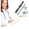 thumbnail image 3 of Portable Dual Light Source LED Stainless Steel Medical Nursing Penlight Flashlight for Medical Students Doctors Black, 3 of 8