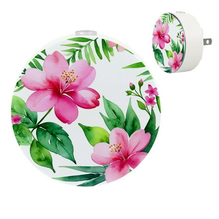 

YZUOUZY Bedside Lamps Lamps for Bedroom Bedroom Lamps Set of 2 Flowers Leaves Jungle Palm Hibiscus