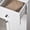 White + MDF#994, variant on Rustic Brown Media Cabinet with Adjustable Shelves and Tempered Glass Doors for Living Room, 4-Tier Audio Video Stand with Cable Management