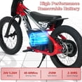 thumbnail image 2 of Akaber Electric Dirt Bike for 6-12 Years, 24V Electric Bike with 250W Brushless Motor 15.5MPH, 16" Inflatable Tires, Detachable Battery, 2 of 7