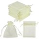 thumbnail image 1 of 100 beige jewelry bags with organza drawstring, mini bags for sweets, small gifts, jewelry and earrings, 1 of 5