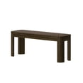 thumbnail image 3 of Plank+Beam Dining Bench, 46" Modern Rounded Edge Solid Wood Bench for Dining Room, Modern Entryway Bench, Dining Room Bench, Walnut, 3 of 7