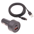 thumbnail image 2 of Quick Car Charger 36W for Motorola Moto G 5G (2022)/G 5G (2023)/5G (2024)/5G (2025) - 2-Port USB Cable Type-C PD Power Adapter DC Socket Plug-in, 2 of 6