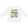 thumbnail image 3 of Inktastic My Oma Loves Me with Sloth and Hearts Boys or Girls Long Sleeve Toddler T-Shirt, 3 of 5