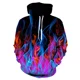 thumbnail image 1 of Sudadera con capucha de llama colorida para hombre y mujer, con estampado 3D de fuego, informal, unisex, de otoño, de gran tamaño, 1 of 6