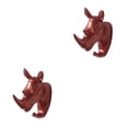 thumbnail image 3 of Billuyoard Animal Wall Hanger Hanging Hook Decor Key Resin Holder Craft Gift Clothes Ornament for Bedroom Office Corridor Oro rosa Rinoceronte 2Conjunto, 3 of 6